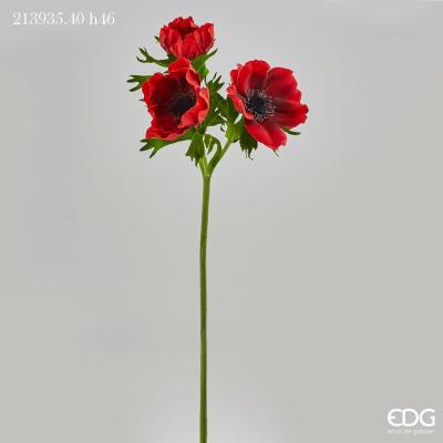 Anemone rosso x 3 fiori altezza cm. 46.