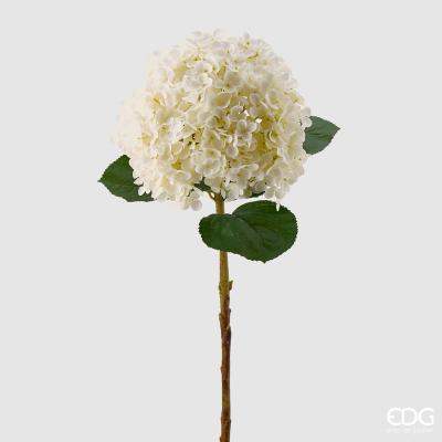 Fiore ortensia bianca alta cm. 75. Petali in tessuto. In negozio e online su tuttochic.it