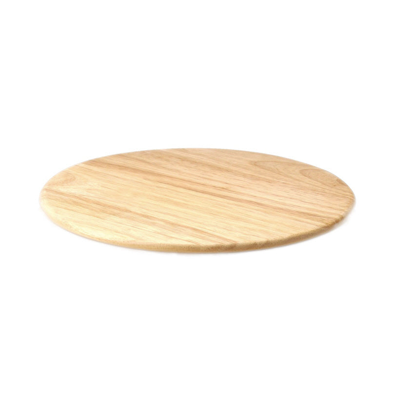 &nbsp;Pratico piatto girevole, realizzato in legno di albero di gomma, dal design elegante con cuscinetto a sfera in metallo robusto. Ideale come piatto di formaggi, piatto da torta, ecc. Dimensioni: diametro cm 40 x 3,5h. In negozio e online su tuttochic.it