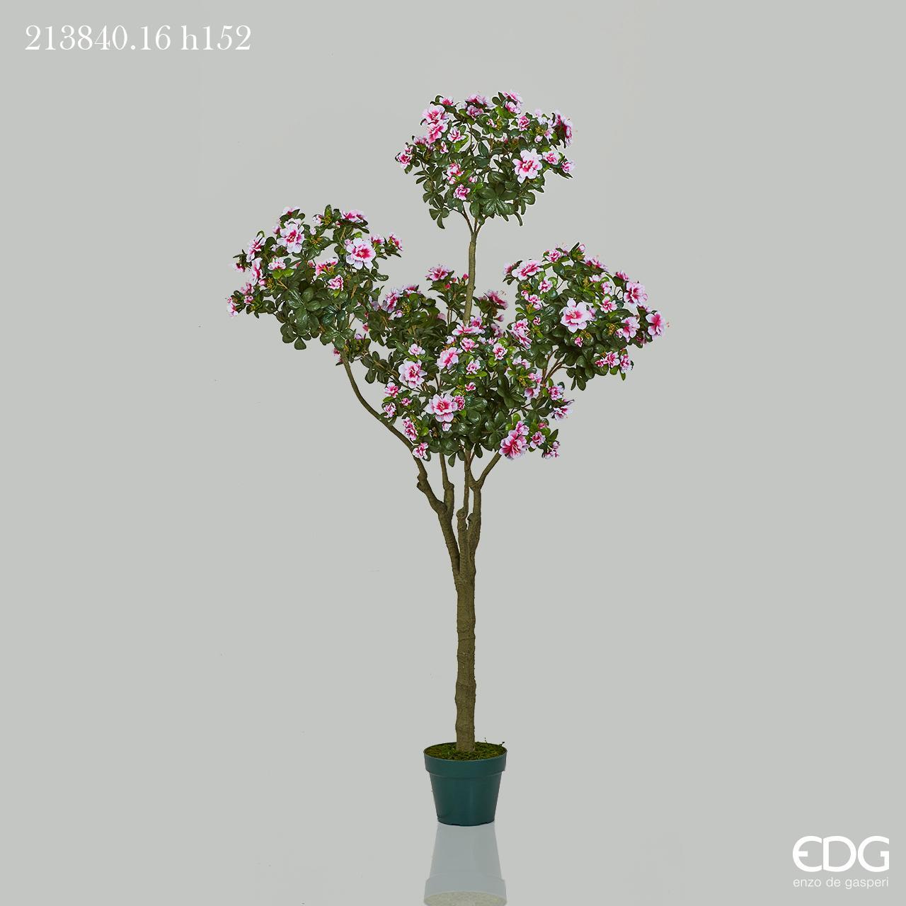 Pianta di Azalea ornamentale artificiale con vaso in PVC. Dimensioni: altezza cm 152. In negozio e online su tuttochic.it