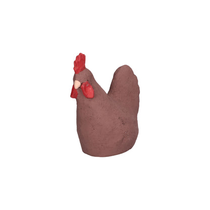 Gallo decorativo in terracotta di colore marrone. Dimensioni: cm 21.5 x 10 x 21. In negozio e online su tuttochic.it
