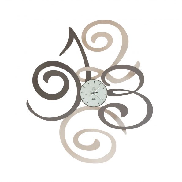 Orologio da parete in metallo in diverse combinazioni di colore Dimensioni: 80 x 93 H Arti & Mestieri