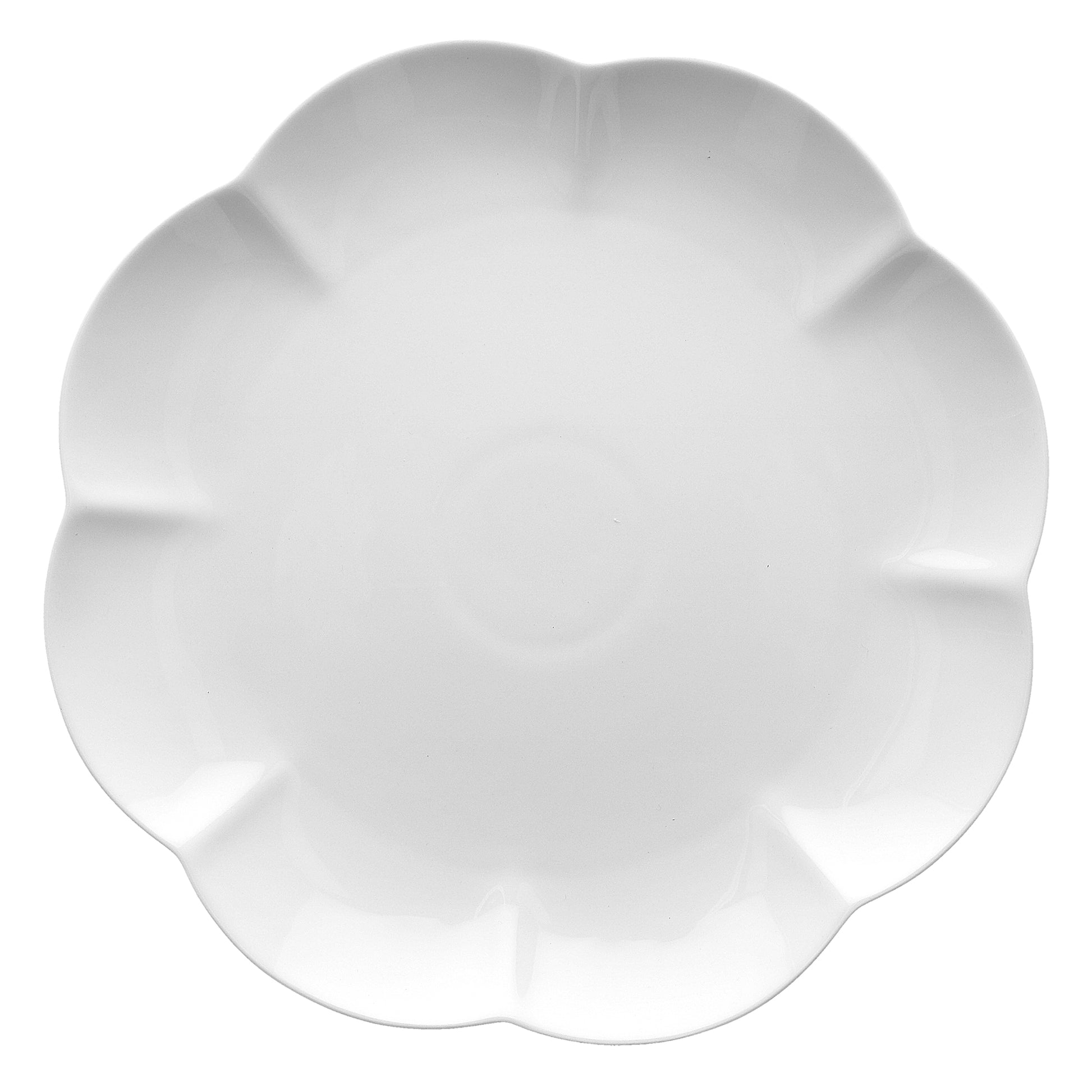 Vassoio piatto rotondo in porcellana bianca cm. 31.Utilizzabile in forno tradizionale, microonde e lavastoviglie. Assapora la gioia dei momenti conviviali