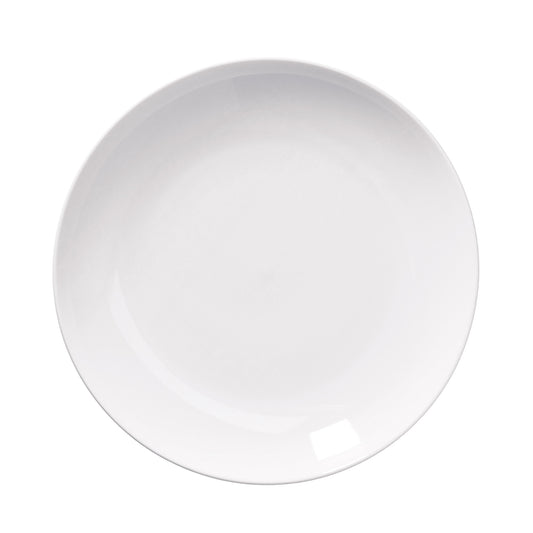 Piatto tondo bowl in porcellana bianca. Linea Gourmet Quando il design incontra il food, la linearità diventa la massima espressione dell’eleganza in tavola. Dimensioni: cm Ø 30 x h 4,4 Utilizzabile in forno a microonde Lavabile in lavastoviglie. In negozio e online su tuttochic.it