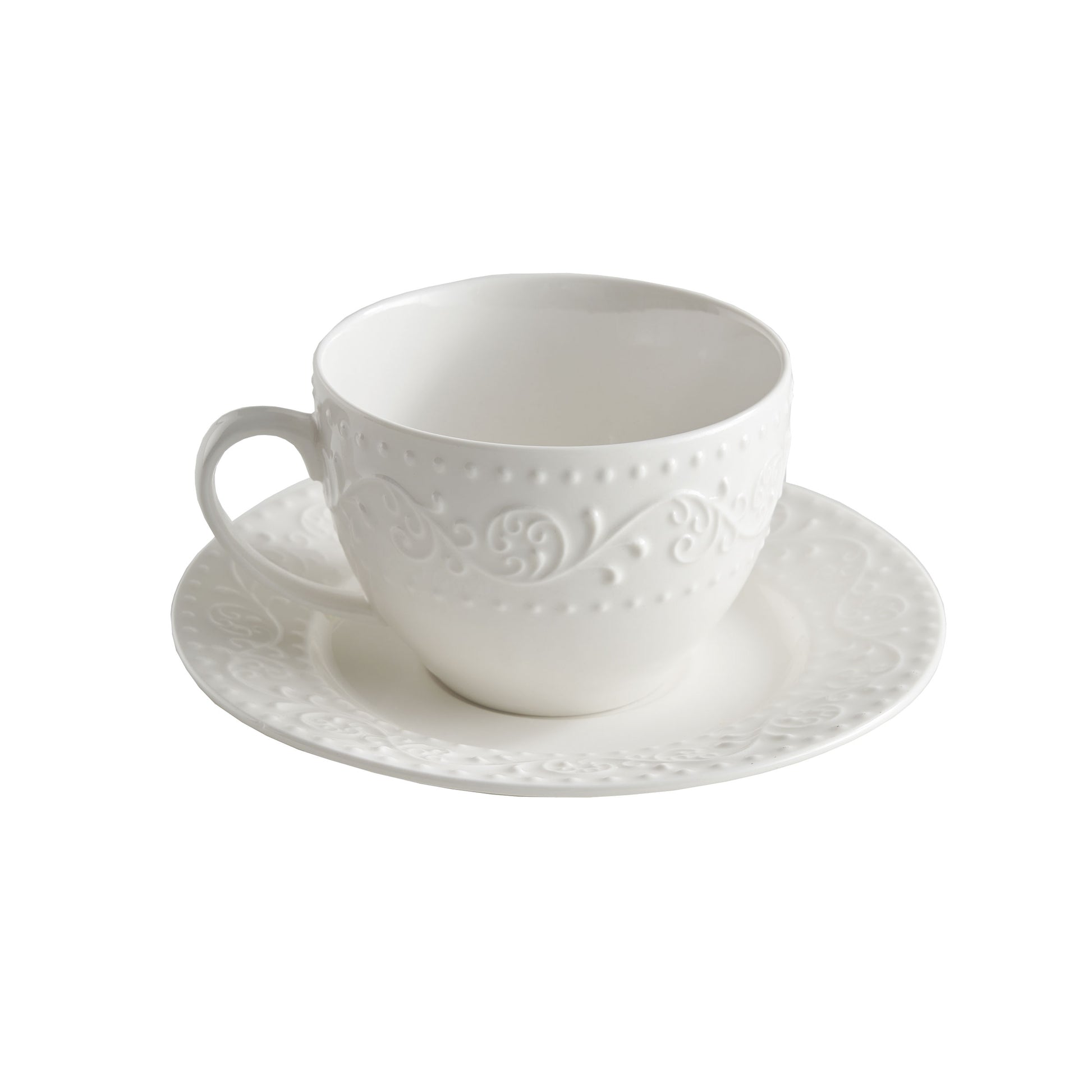 Set 6 tazze tè con piattino Sognante, La Porcellana Bianca