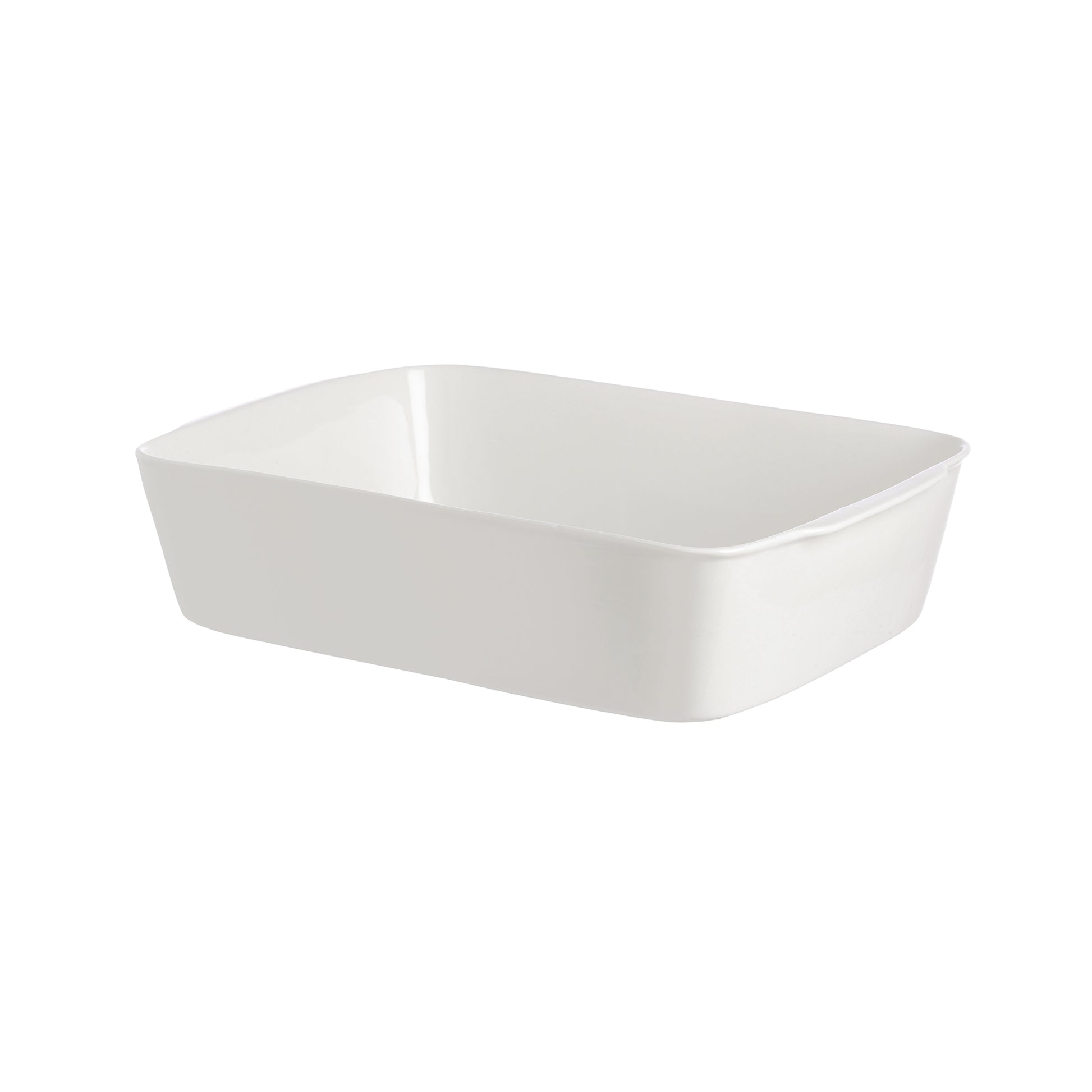 Teglia rettangolare lasagne in porcellana bianca. Dimensioni: 25x35xh7,5 cm. In negozio e online su tuttochic.it