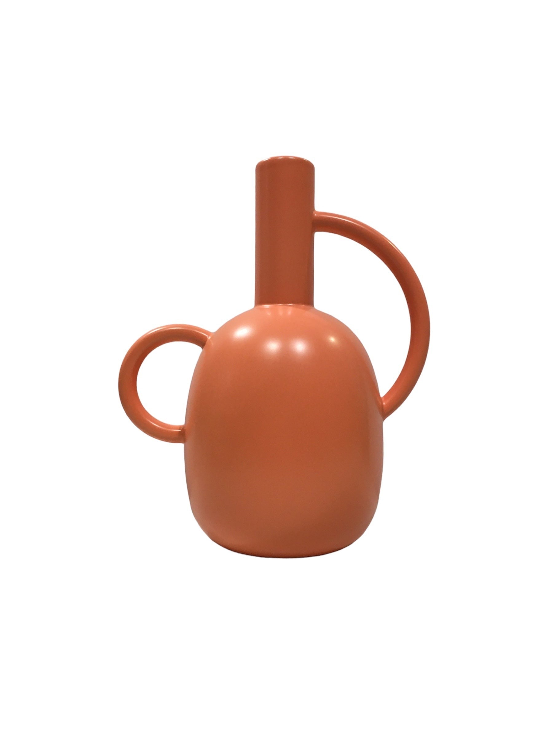 Vaso decorativo in ceramica di colore arancione. Collezione Pelike Dimensioni: cm 23 x 17 x h 28. In negozio e online su tuttochic.it