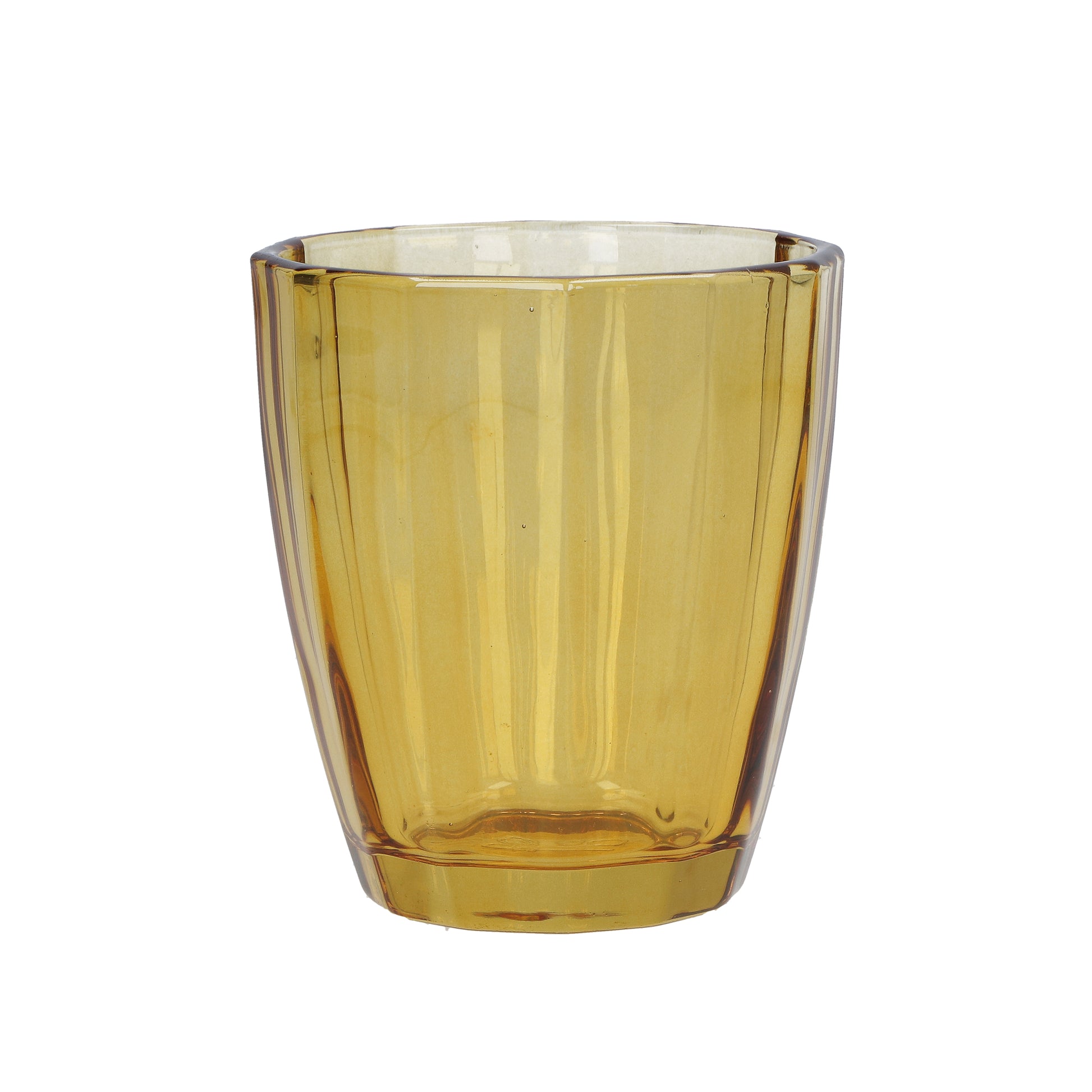 Confezione 6 bicchieri in vetro ambra cc 320 - Ø 8,5 - h 10 cm. Lavabili in lavastoviglie. In negozio e online su tuttochic.it