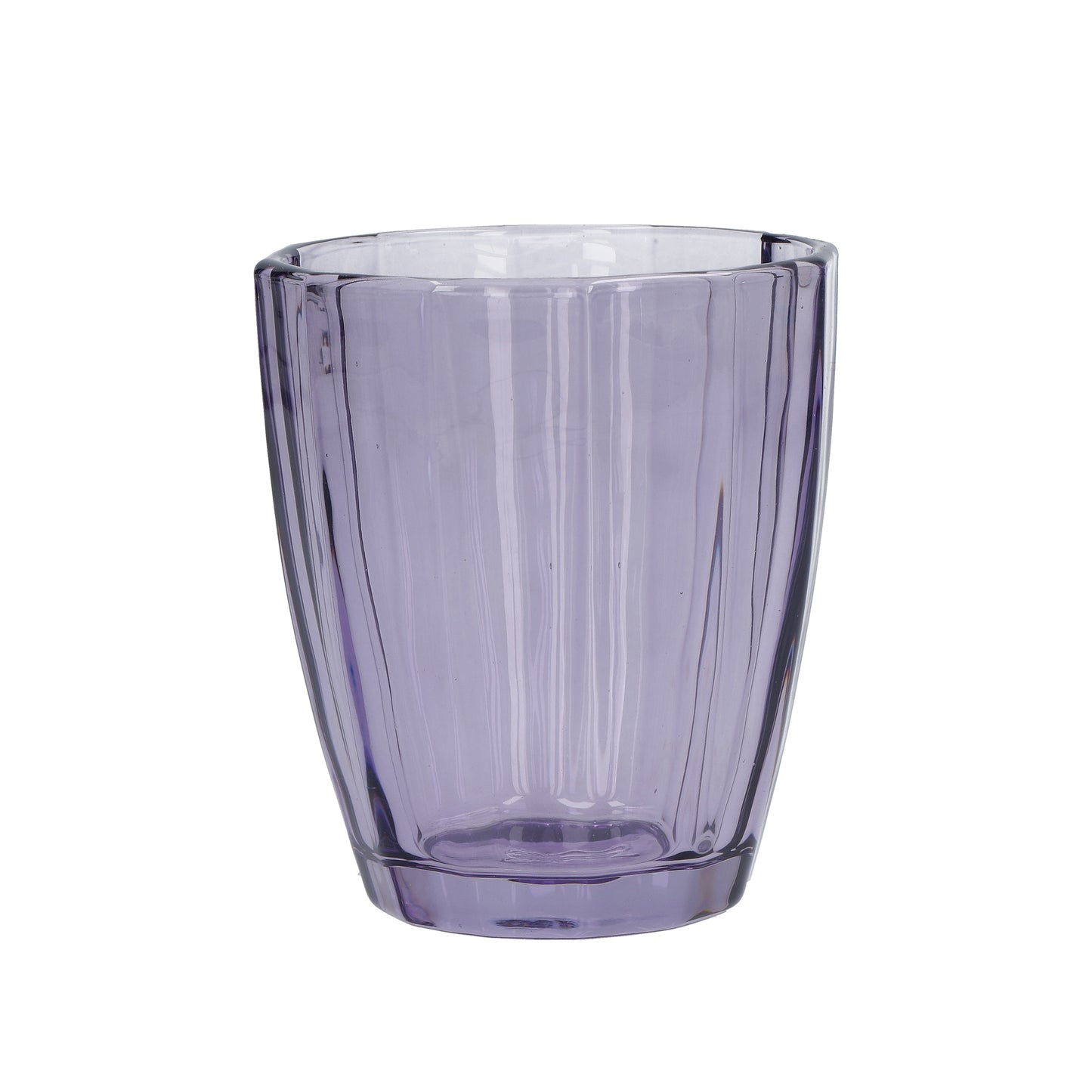 Confezione 6 bicchieri in vetro ametista cc 320 - Ø 8,5 - h 10 cm. Lavabili in lavastoviglie. In negozio e online su tuttochic.it