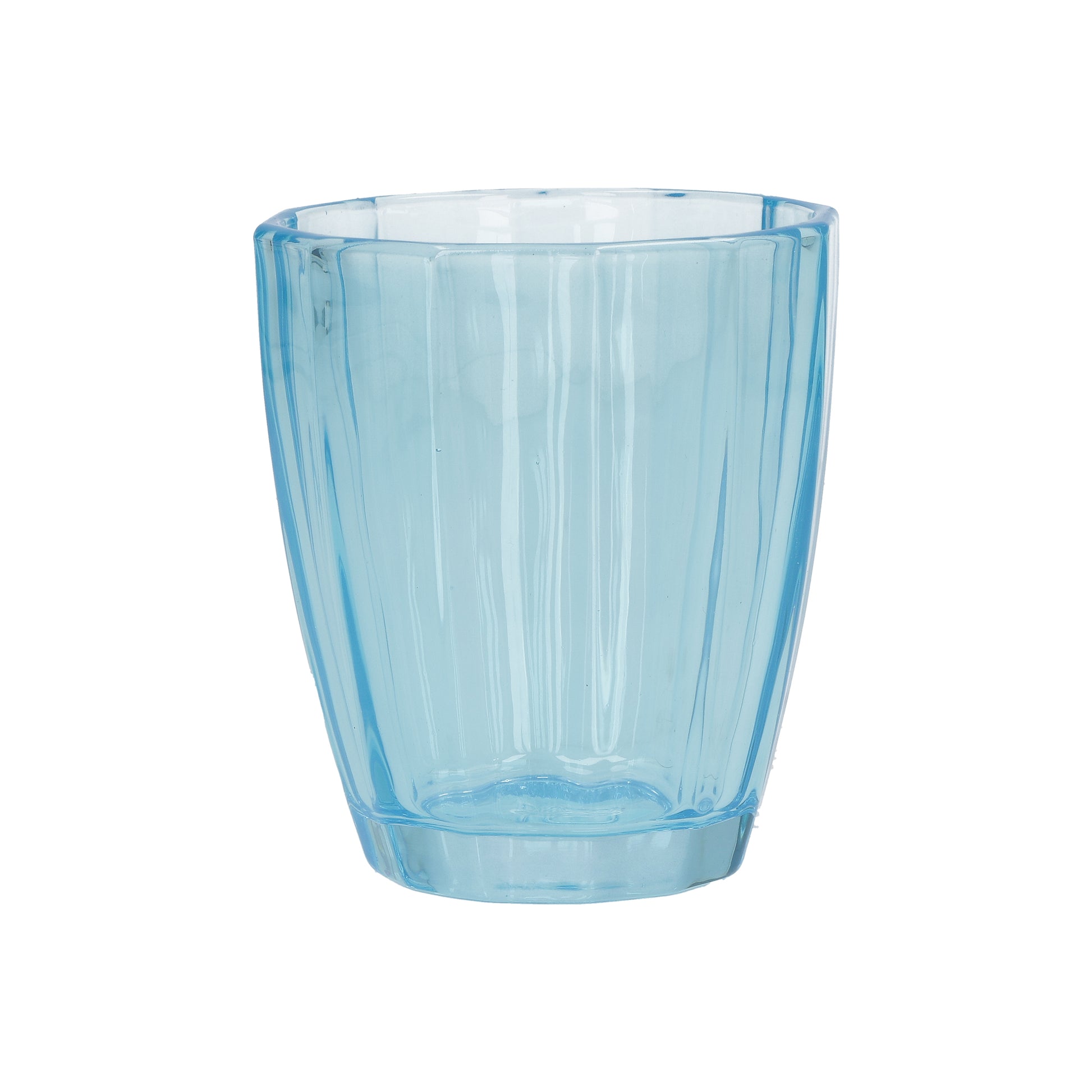 Confezione 6 bicchieri in vetro turchese cc 320 - Ø 8,5 - h 10 cm. Lavabili in lavastoviglie. In negozio e online su tuttochic.it