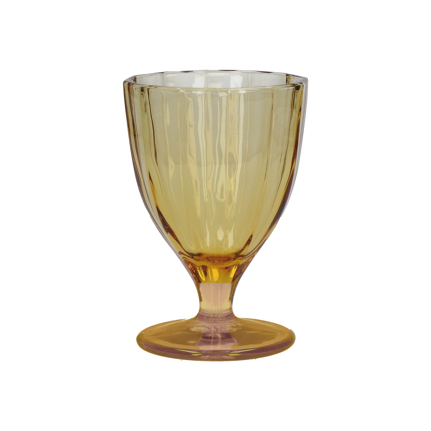 Confezione 6 calici in vetro ambra cc 300 - Ø 8,5 - h 13 cm. Lavabili in lavastoviglie. In negozio e online su tuttochic.it
