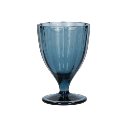 Confezione 6 calici in vetro blu notte cc 300 - Ø 8,5 - h 13 cm. Lavabili in lavastoviglie. In negozio e online su tuttochic.it