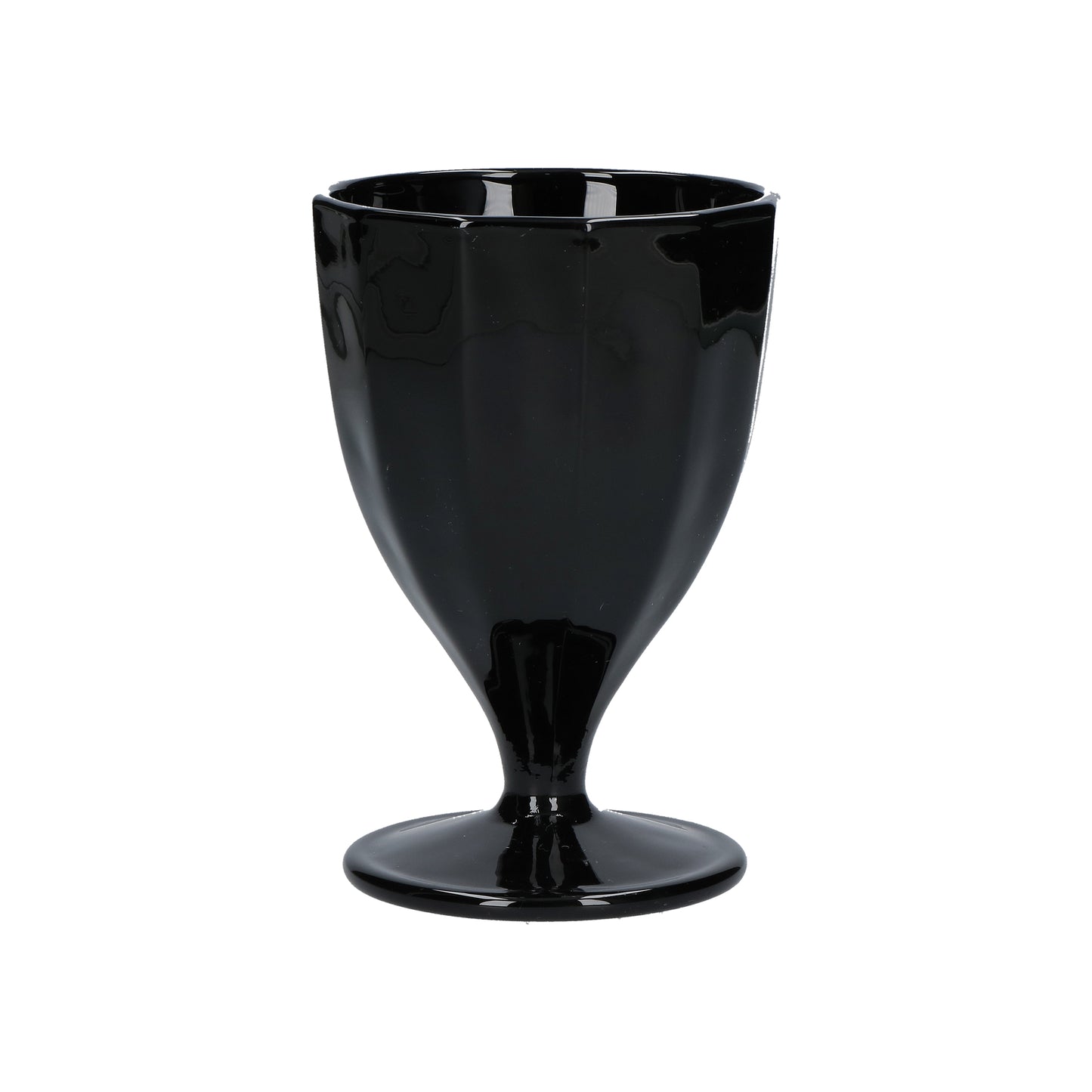 Confezione 6 calici in vetro nero cc 300 - Ø 8,5 - h 13 cm. Lavabili in lavastoviglie. In negozio e online su tuttochic.it
