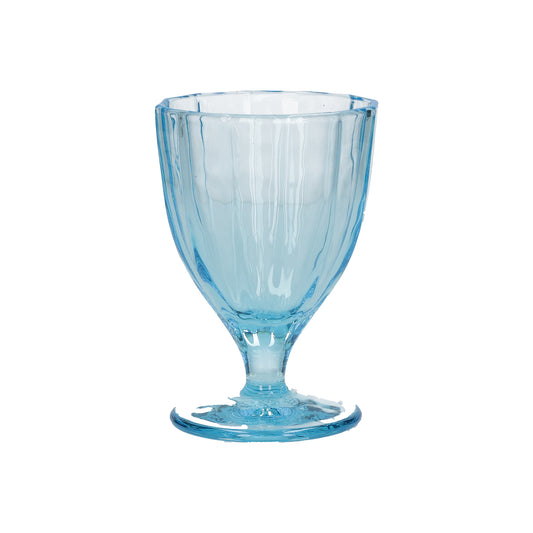 Confezione 6 calici in vetro turchese cc 300 - Ø 8,5 - h 13 cm. Lavabili in lavastoviglie