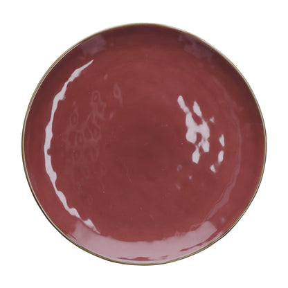 Piatto-Vassoio in porcellana di colore rosso malaga. Colori e forme moderne si mescolano con armonia ed elementi della tradizione. Dimensioni: Ø 32 cm. In negozio e online su tuttochic.it