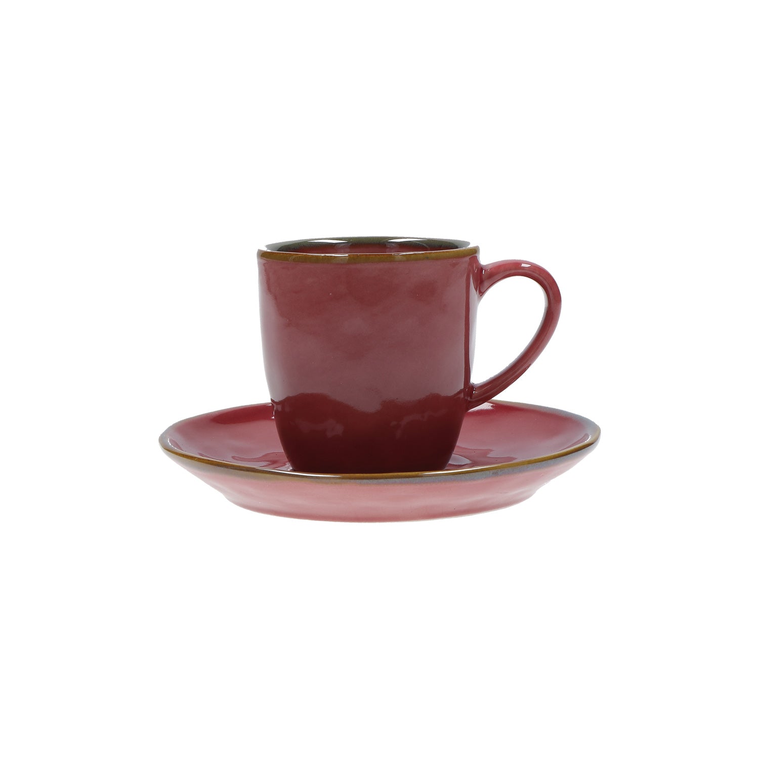 Tazzina caffè con piattino di colore rosso malaga della linea Concerto.  L’apparecchiatura è bellissima tono su tono o nei diversi abbinamenti di colore. Materiale: Stoneware Capacità: 90 cc Lavabile in lavastoviglie. Utilizzabile in microonde. Non Utilizzabile in forno tradizionale. In negozio e online su tuttochic.it