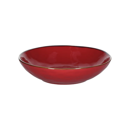 Piatto fondo di colore rosso fuoco della linea Concerto. L’apparecchiatura è bellissima tono su tono o nei diversi abbinamenti di colore. Materiale: Stoneware Dimensioni: Ø 21 cm Lavabile in lavastoviglie Utilizzabile in microonde Non Utilizzabile in forno tradizionale. In negozio e online su tuttochic.it