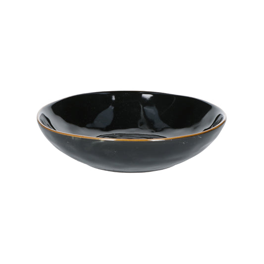 Piatto fondo di colore nero della linea Concerto. L’apparecchiatura è bellissima tono su tono o nei diversi abbinamenti di colore. Materiale: Stoneware Dimensioni: Ø 21 cm Lavabile in lavastoviglie Utilizzabile in microonde Non Utilizzabile in forno tradizionale. In negozio e online su tuttochic.it