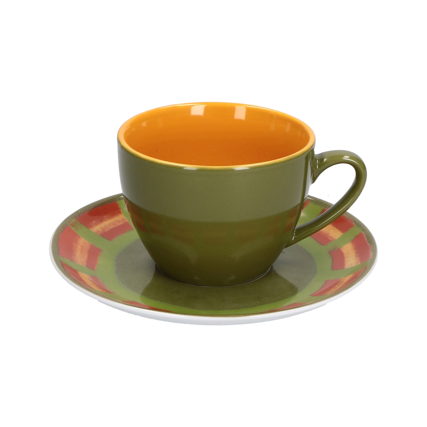 Cottage tazza tè verde con piatto set 6 pezzi