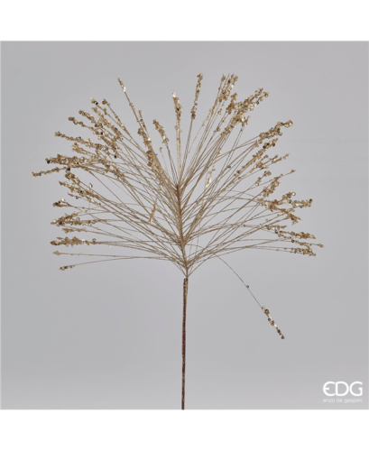 Rametto Sparkler glitter bell cm 45. Inserito in una composizione di fiori, questo ramo dà volume e un aspetto più raffinato.