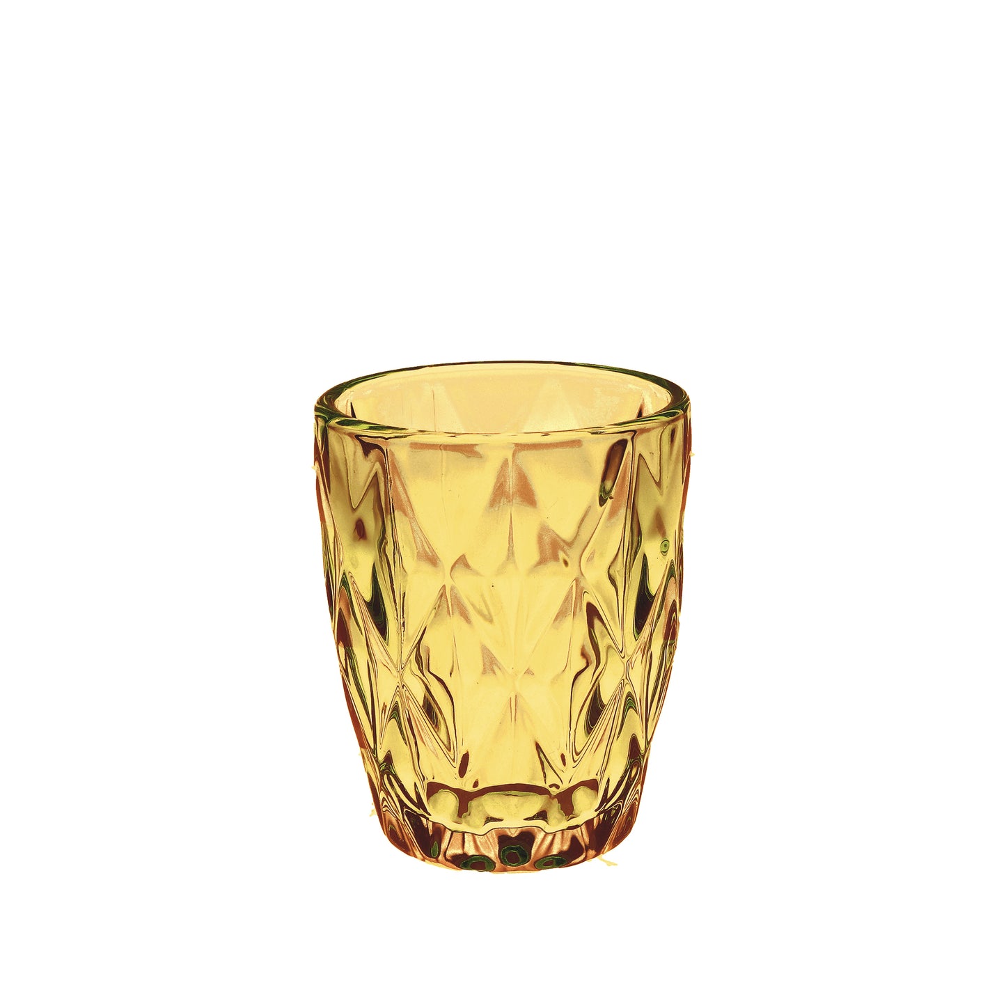 Confezione 6 bicchieri in vetro ambra cc 270 - Ø 8 - h 10 cm. Lavabili in lavastoviglie