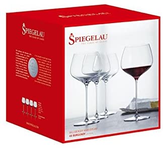 Set di 4 calici vino rosso da degustazione Burgundy in vetro cristallino. Dimensioni: mm 120 x 238 h - Capacità: 725 ml. Lavabile in lavastoviglie. In negozio e online su tuttochic.it