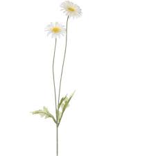 Margherita fiore artificiale stelo in plastica con 2 fiori in tessuto, cm 68. In negozio e online su tuttochic.it