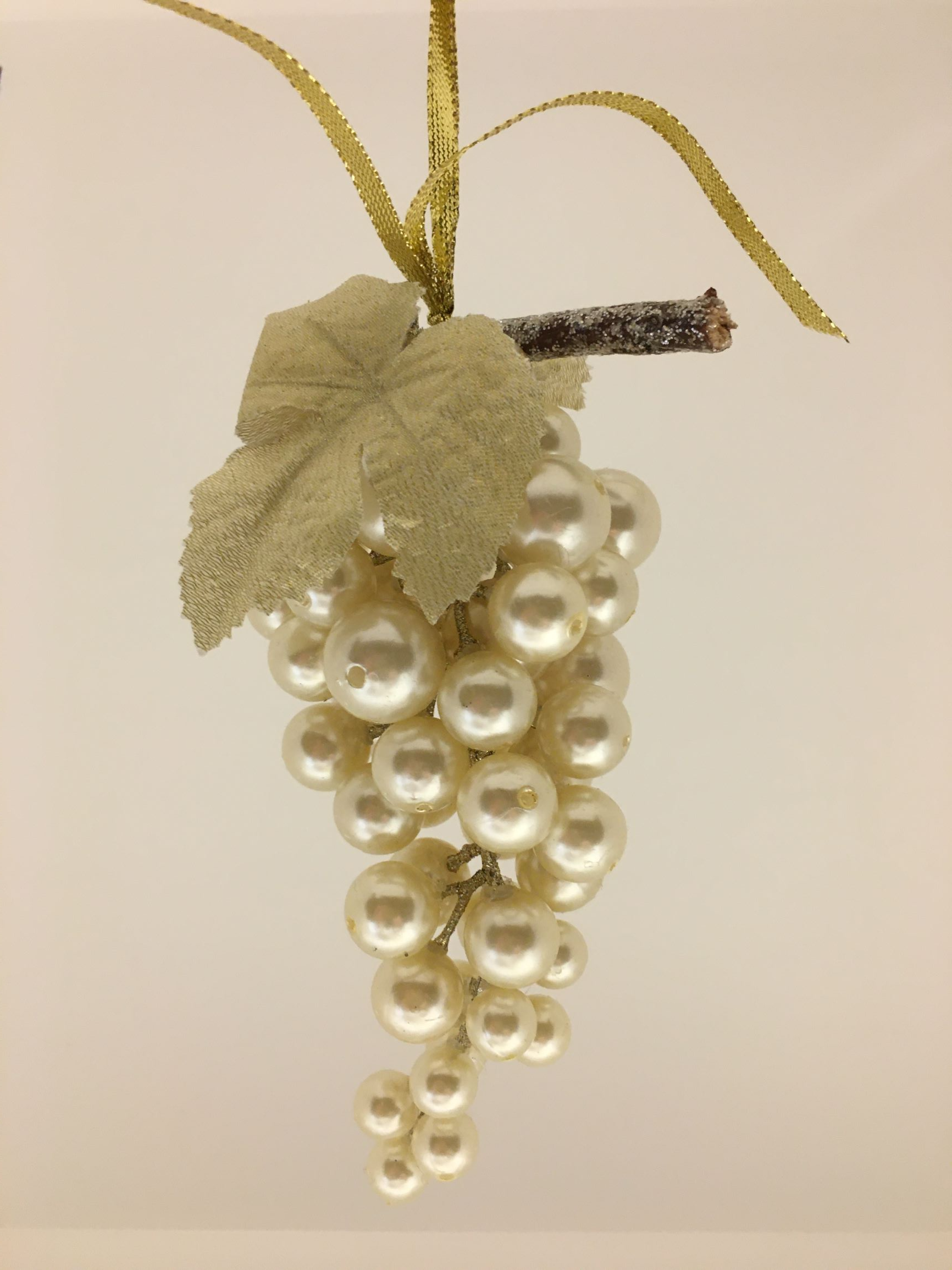 Decorazione grappolo di uva perle per albero di Natale e non solo cm 17.