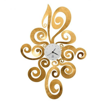 Orologio da parete in metallo decorato con foglia oro o argento Dimensione: 46x67H Arti & Mestieri. In negozio e online su tuttochic.it